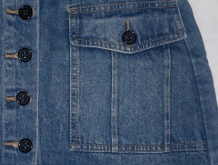 Юбка джинсовая, б/у, размер 40-42, с низкой посадкой, состояние отличное. Цвет, . . фото 3