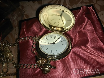 Продам новые кварцевые карманные часы с цепочкой в подарочной упаковке. Часы про. . фото 1
