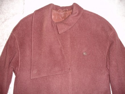 Пальто 46 р., жіноче, шерстяне, однотонне, демісезонне. 
В спокійно-фіолетовому. . фото 8