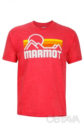 Футболка Marmot Coastal Tee SS - мягкая и легкая футболка из хлопковой ткани с д. . фото 1