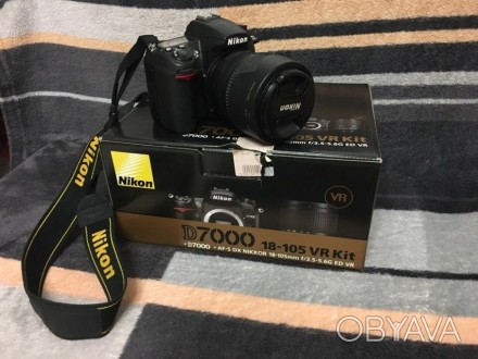Продам зеркальный фотоаппарат Nikon D7000 18-105 VR Kit. Полная комплектация. Со. . фото 1