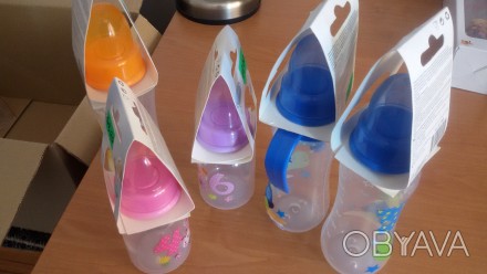 бутылочки с высококачественной пластмассы для кормление разные цвета и размеры. . фото 1