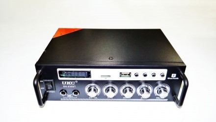 Усилитель звука UKC SN-838 BT USB + SD + AUX + Bluetooth + Караоке
Усилитель зв. . фото 6