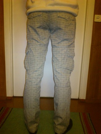 Отличные мужские штаны в клетку, 100% хлопок. Ширина по поясу (обхват) - 85, дли. . фото 4