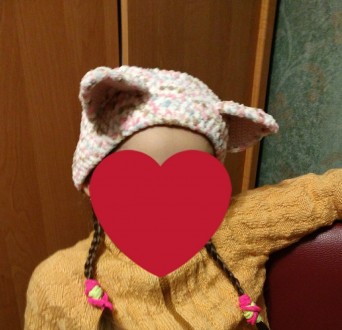 Детская вязаная повязка на голову "Кошечка" ( ручная работа ). Ог 52-56 см.
Сер. . фото 11