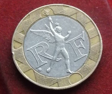 Монета Франции 10 франков.Биметалл, 23 мм, 6,5 г. Красивая монетка для Вашей кол. . фото 3