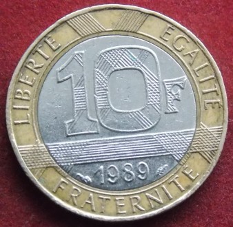 Монета Франции 10 франков.Биметалл, 23 мм, 6,5 г. Красивая монетка для Вашей кол. . фото 2