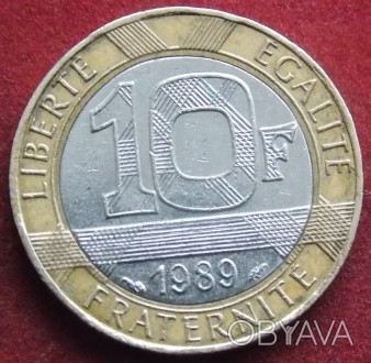 Монета Франции 10 франков.Биметалл, 23 мм, 6,5 г. Красивая монетка для Вашей кол. . фото 1