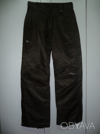 Фирменные зимние штаны. Облегченный вариант. Цвет темный хаки. На рост 176 см. В. . фото 1