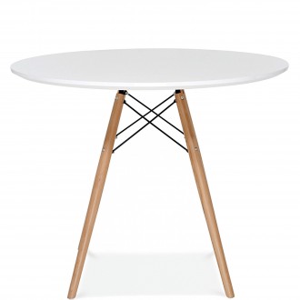 Кухонный стол Пэрис белый (Paris white 130-XWD), d-90 см - идеальный напарник од. . фото 4