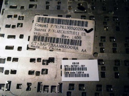 Клавиатура для HP Pavilion DV3 DV3-1000 DV3z-1000 Series, цвет бронза, PK1305Q02. . фото 4