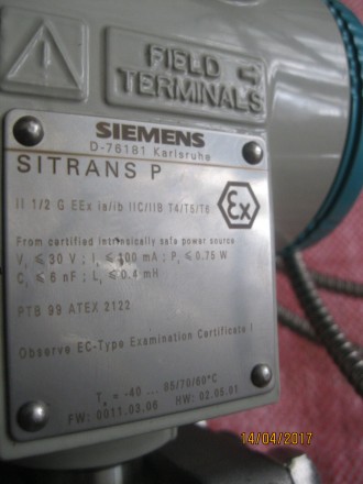 Новый преобразователь давления измерительный SITRANS P 7MF4433-1EY22-2BB1-Z с вы. . фото 7