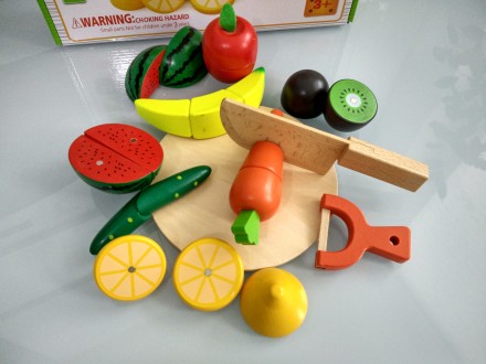 Деревянная игра «Овощи на магнитах» станет отличным развлечением для юного кулин. . фото 3
