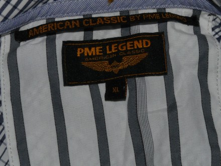 Рубашка PME Legend 100% хлопок в клетку с вышивкой size хL/52 оригинал, плечи -5. . фото 3