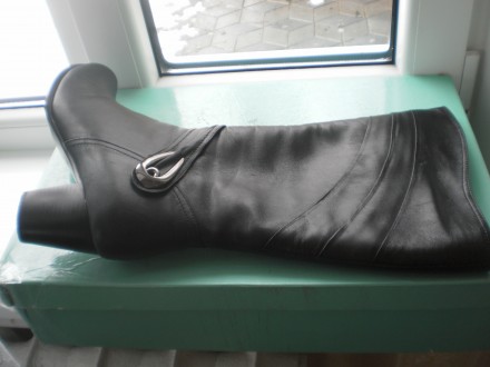 Продам женские зимние очень теплые кожаные сапоги 41 полномерный размер, полнота. . фото 2
