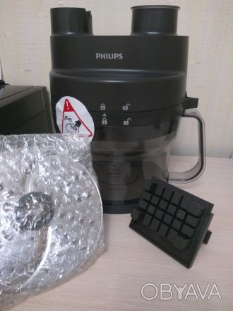 Чаша для кубиков к блендера Филипс+ насадка кубики+толкатель+диск с нержавеющей . . фото 1