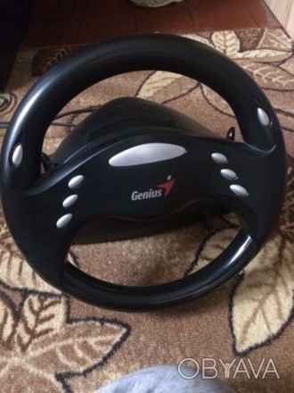 Игровой руль и педали от Genius. Модель:Speed Wheel Выворот руля 45 градусов,за . . фото 1