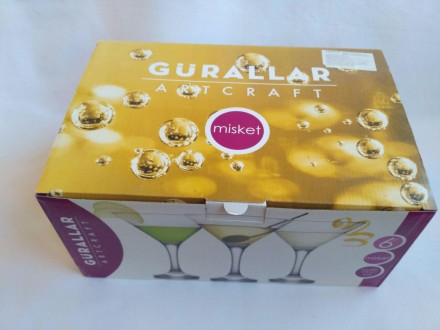 Набор бокалов для мартини Gurallar Art Craft, стекло.
6 шт, объем 190 мл.
Новы. . фото 6