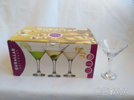 Набор бокалов для мартини Gurallar Art Craft, стекло.
6 шт, объем 190 мл.
Новы. . фото 1