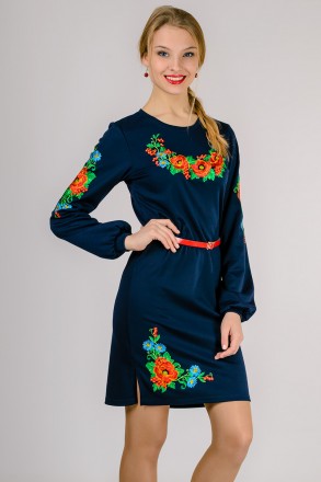 Трикотажное женское платье-вышиванка "Калина".

Женские платья-вышиванки произ. . фото 4