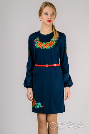 Трикотажное женское платье-вышиванка "Калина".

Женские платья-вышиванки произ. . фото 1