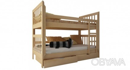 Детская двухъярусная кровать Зарина. Есть возможность выбрать различные размеры . . фото 1