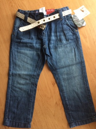 Летние джинсы С&А Palomino. Размер 92 см. Замеры: длина по внешнему шву 50 см, д. . фото 2
