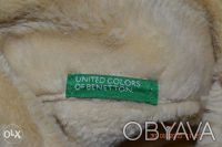 Женская дубленка б/у (искусственная) Benetton, цвет бежевый.. . фото 4