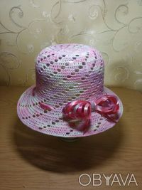 красивая вязаная крючком летняя шляпка для юной леди продам или свяжу на заказ. . фото 8