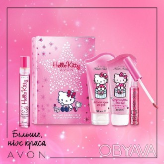 Детский парфюмерно-косметический набор Hello Kitty в красивой подарочной упаковк. . фото 1