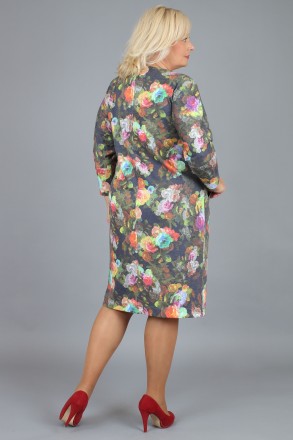 Лаконічне плаття з трикотажного полотна, приємного до тіла, актуального дизайну.. . фото 4