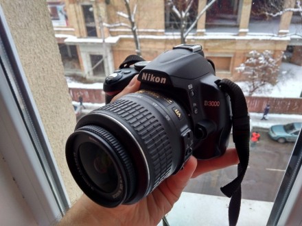 Продам фотоапарат Nikon D3000 з об'єктивом Nikon AF-S 18-55mm f3.5-5.6G DX VR. Т. . фото 2