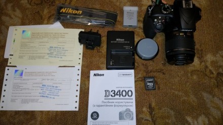 Nikon D3400 AF-P 18-55mm f/3.5-5.6G VR Kit Black Подробнее: https://rozetka.com.. . фото 2