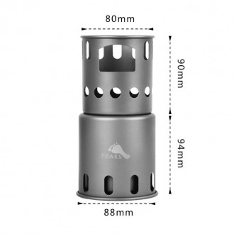 Титанова пічка щепочниця TOAKS ( маленька )
марка: TOAKS
матеріал: Титан
вага. . фото 4