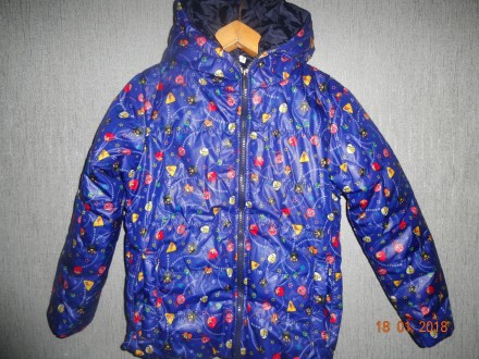 Куртка-ветровка детская- 4 и 5 лет с птичками энгри бердс , ( 4 года- цвет элект. . фото 3
