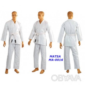 Кимоно для карате белое MATSA МА-0016 130-190см плотность 240г на м2
Материал: . . фото 1