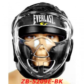 Шлем для единоборств с прозрачной маской FLEX EVERLAST ZB-5209E красный, размеры. . фото 3