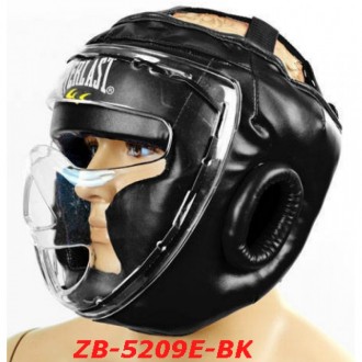 Шлем для единоборств с прозрачной маской FLEX EVERLAST ZB-5209E красный, размеры. . фото 8