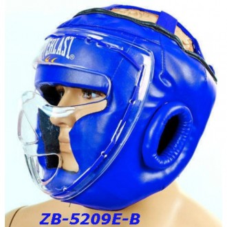 Шлем для единоборств с прозрачной маской FLEX EVERLAST ZB-5209E красный, размеры. . фото 5