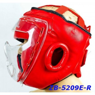 Шлем для единоборств с прозрачной маской FLEX EVERLAST ZB-5209E красный, размеры. . фото 12