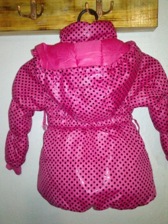 Демисезонная курточка для девочки 2-3 года. В отличном состоянии, яркая и красив. . фото 4
