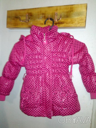 Демисезонная курточка для девочки 2-3 года. В отличном состоянии, яркая и красив. . фото 1