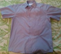 Продам мужскую фиолетовую рубашку , замеры: плечи 50 см, рукава 26 см, ПОГ 58 см. . фото 2
