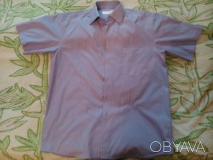 Продам мужскую фиолетовую рубашку , замеры: плечи 50 см, рукава 26 см, ПОГ 58 см. . фото 1