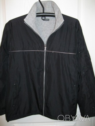 Куртка двухсторонняя мужская,цвет темно-синий,подкладка флис- серого цвета,весна. . фото 1