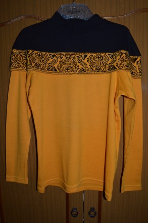 Шикарный ярко-жёлтый КОСТЮМ-ДВОЙКА с прорезиненным восточным орнаментом . Ткань . . фото 4