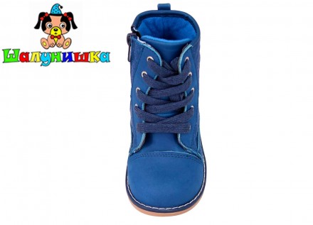 Шикарные ботиночки синего цвета для юного модника от Тм Шалунишка. Ортопедически. . фото 4
