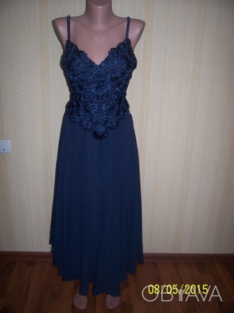 шикарное вечернее платье.брэнд Bianco/SNELL 100 % SILK / LINING 100 % RAVON/ PAR. . фото 1