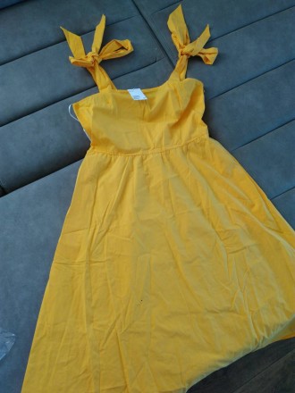Красивое яркое стильное желтое платье, состав леосель + хлопок, качество супер!!. . фото 4