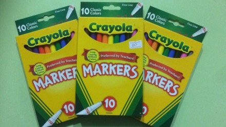 Тонкие фломастеры Crayola 10 шт. . фото 3